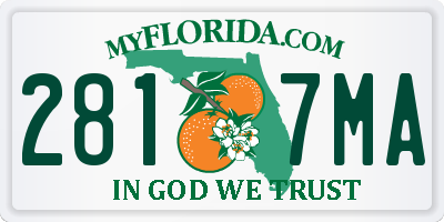 FL license plate 2817MA