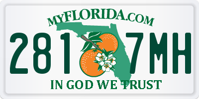 FL license plate 2817MH