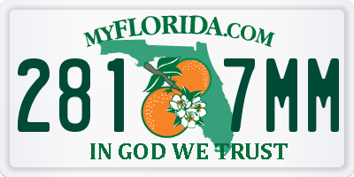 FL license plate 2817MM