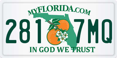 FL license plate 2817MQ