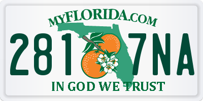 FL license plate 2817NA