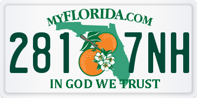 FL license plate 2817NH