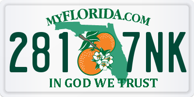 FL license plate 2817NK