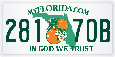 FL license plate 2817OB