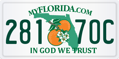 FL license plate 2817OC
