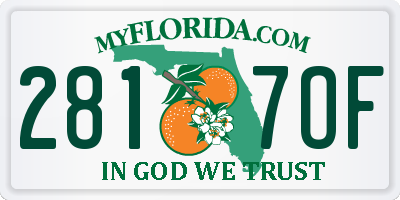 FL license plate 2817OF