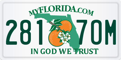 FL license plate 2817OM
