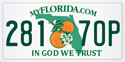 FL license plate 2817OP