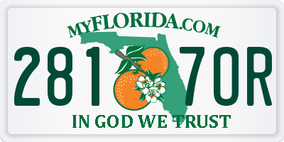 FL license plate 2817OR