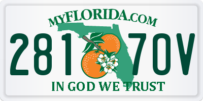 FL license plate 2817OV