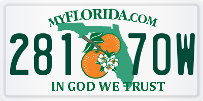 FL license plate 2817OW