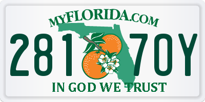 FL license plate 2817OY
