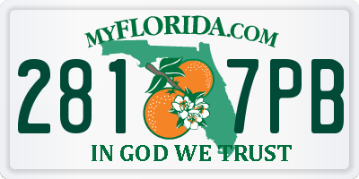 FL license plate 2817PB