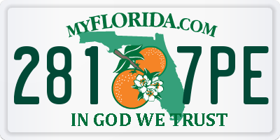 FL license plate 2817PE