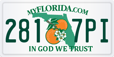 FL license plate 2817PI