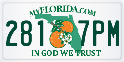FL license plate 2817PM