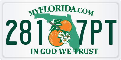FL license plate 2817PT