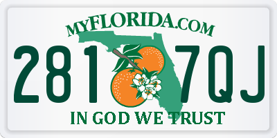 FL license plate 2817QJ