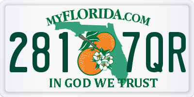 FL license plate 2817QR