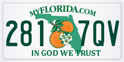 FL license plate 2817QV