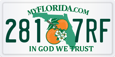 FL license plate 2817RF