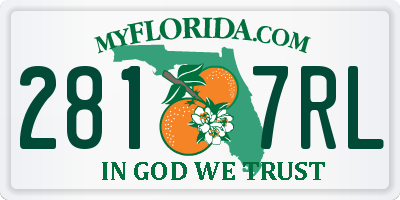 FL license plate 2817RL