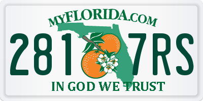 FL license plate 2817RS