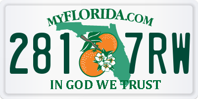 FL license plate 2817RW