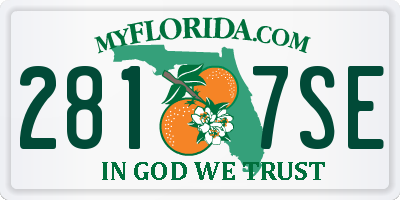 FL license plate 2817SE