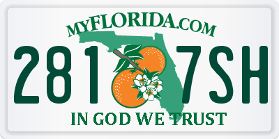 FL license plate 2817SH