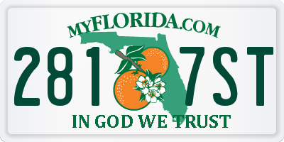 FL license plate 2817ST