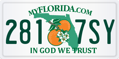 FL license plate 2817SY