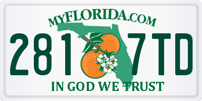 FL license plate 2817TD
