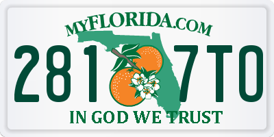 FL license plate 2817TO