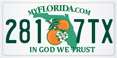 FL license plate 2817TX