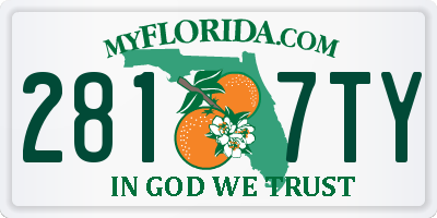 FL license plate 2817TY