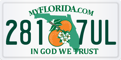 FL license plate 2817UL