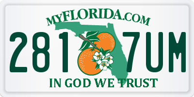 FL license plate 2817UM