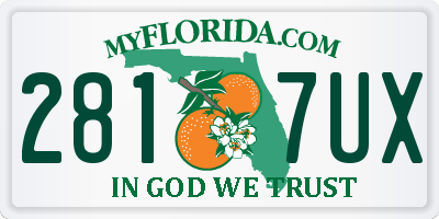 FL license plate 2817UX