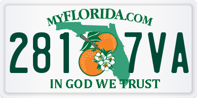 FL license plate 2817VA