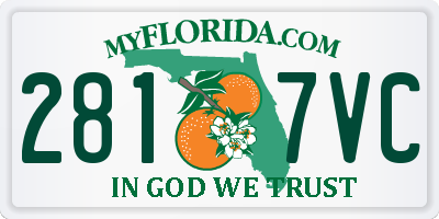 FL license plate 2817VC