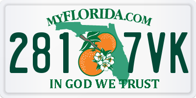 FL license plate 2817VK