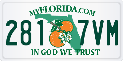 FL license plate 2817VM