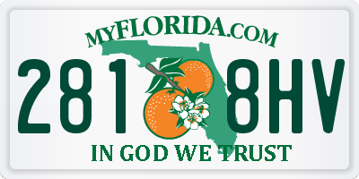 FL license plate 2818HV