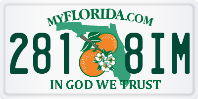 FL license plate 2818IM