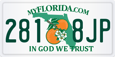 FL license plate 2818JP