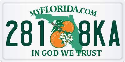 FL license plate 2818KA