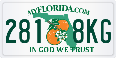 FL license plate 2818KG