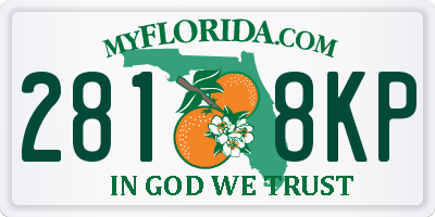 FL license plate 2818KP