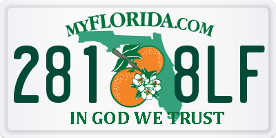 FL license plate 2818LF